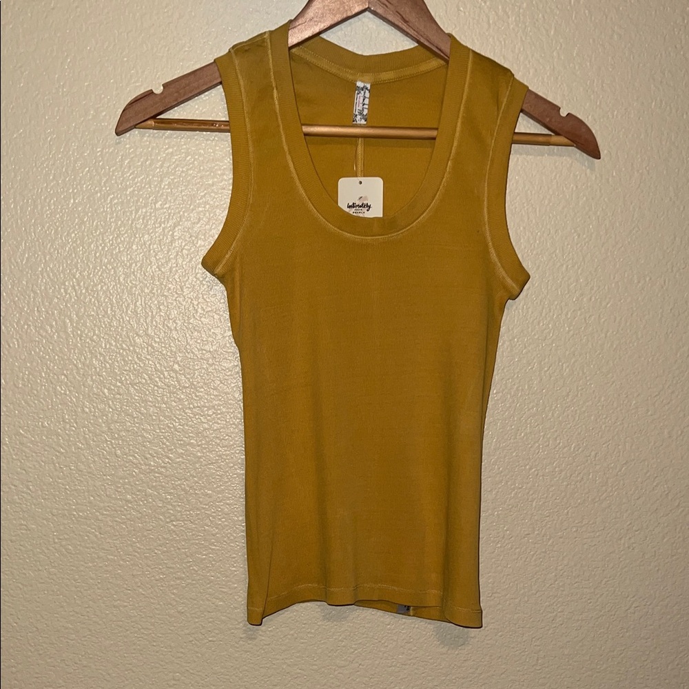 Free People Golden Sleeveless Tank Top